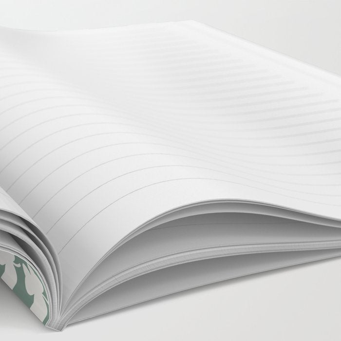 Clovers XXXIII Sage Green Botanical Pattern Notebook Gallery Image 2