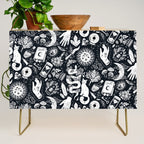 Witchy Things In Black And White Credenza Gallery Image 1