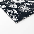 Witchy Things In Black And White Welcome Mat Gallery Image 2