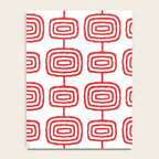 Mid Century Modern Atomic Rings Pattern Red 3 Notebook Gallery Image 4