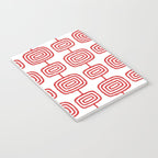 Mid Century Modern Atomic Rings Pattern Red 3 Notebook Gallery Image 3