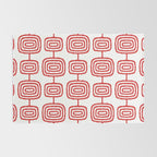Mid Century Modern Atomic Rings Pattern Red 3 Rug Gallery Image 2