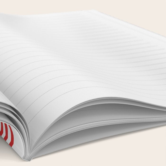 Mid Century Modern Atomic Rings Pattern Red 3 Notebook Gallery Image 2