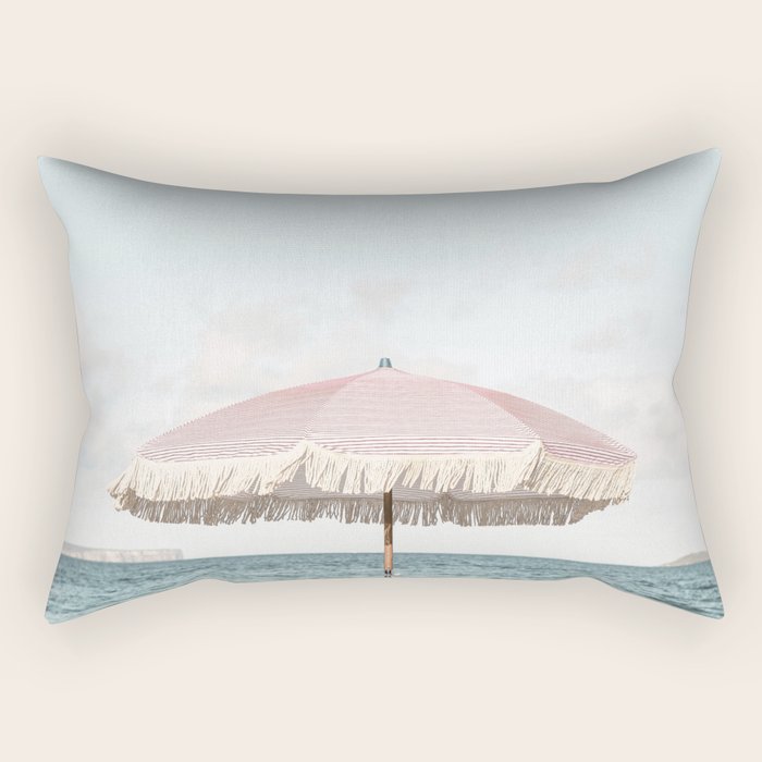 Pink Umbrella Rectangular Pillow Gallery Image 2