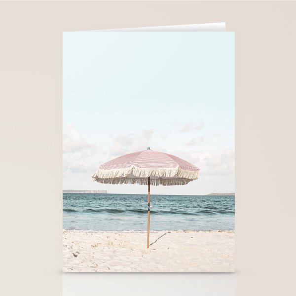 Pink Umbrella Stationery Card Gallery Image 1