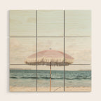 Pink Umbrella Wood Wall Art Gallery Image 1