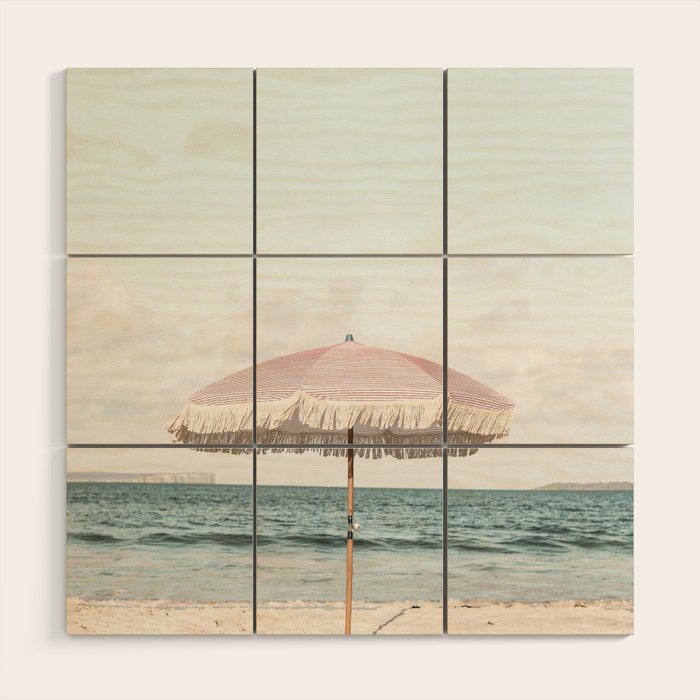 Pink Umbrella Wood Wall Art Gallery Image 1