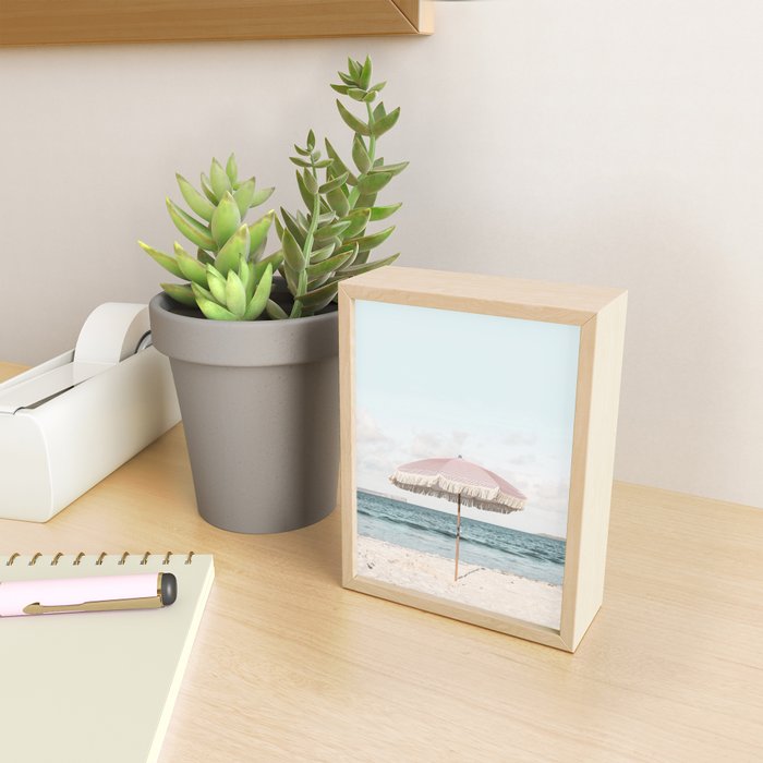 Pink Umbrella Mini Art Print Gallery Image 2