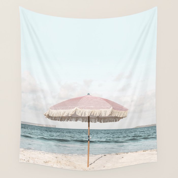 Pink Umbrella Wall Tapestry Gallery Image 4