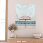 Pink Umbrella Wall Tapestry Gallery Image 2