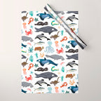 Sea Change: Ocean Animals Wrapping Paper Gallery Image 1