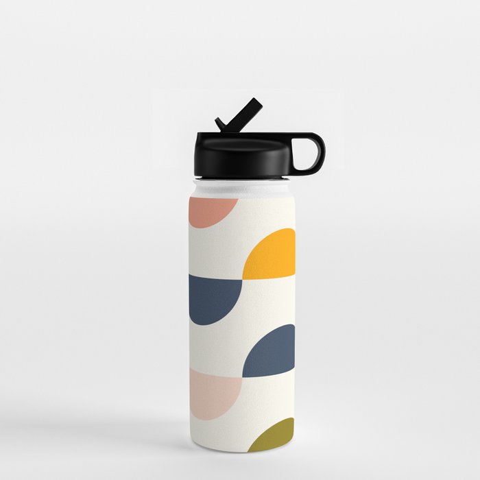 Mid Century Modern Geometry 5 Water Bottle Gallery Image 1