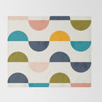 Mid Century Modern Geometry 5 Throw Blanket Gallery Image 2