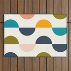 Mid Century Modern Geometry 5 Outdoor Rug Gallery Image 1