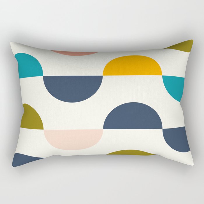 Mid Century Modern Geometry 5 Rectangular Pillow Gallery Image 2