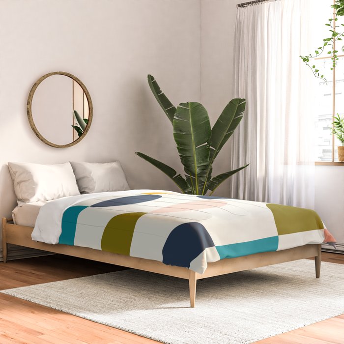 Mid Century Modern Geometry 5 Comforter Gallery Image 2