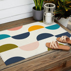 Mid Century Modern Geometry 5 Outdoor Rug Gallery Image 2