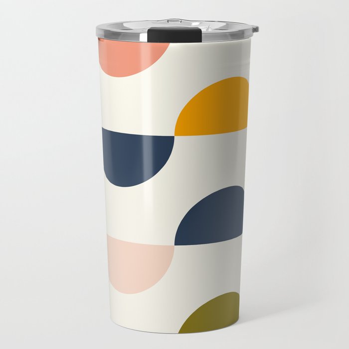 Mid Century Modern Geometry 5 Travel Mug Gallery Image 1