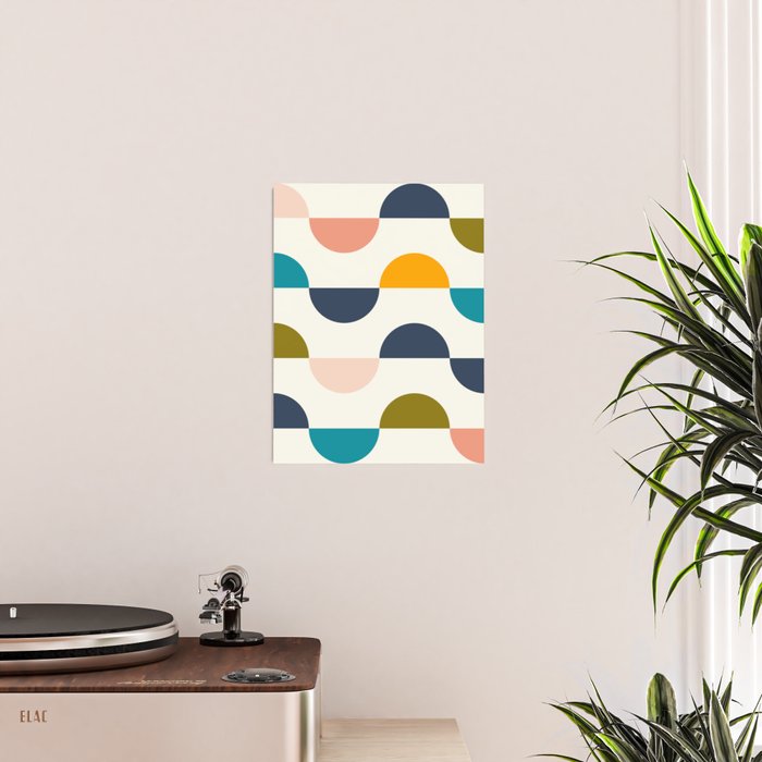 Mid Century Modern Geometry 5 Poster Gallery Image 2