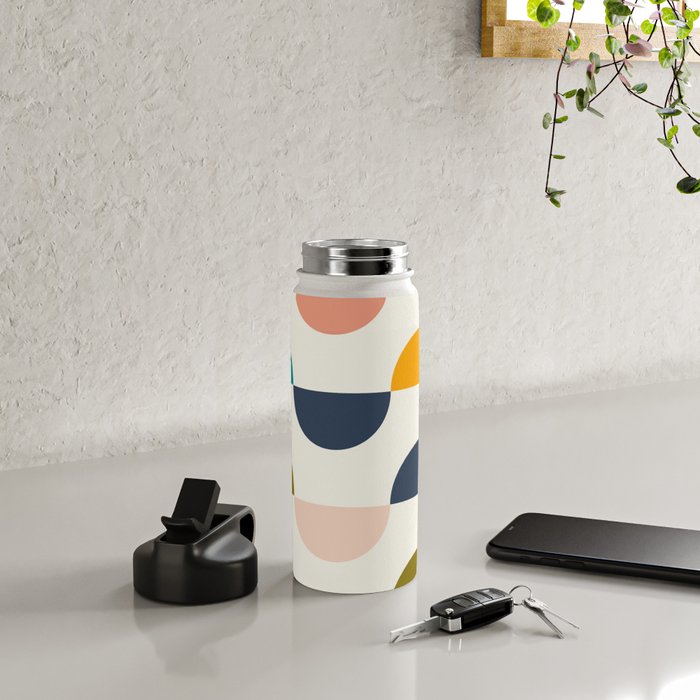Mid Century Modern Geometry 5 Water Bottle Gallery Image 4