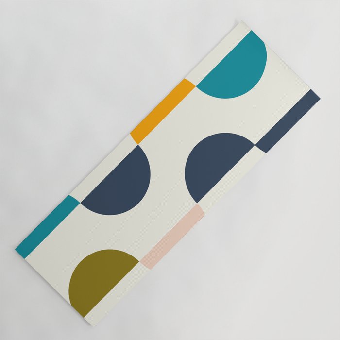 Mid Century Modern Geometry 5 Yoga Mat Gallery Image 1