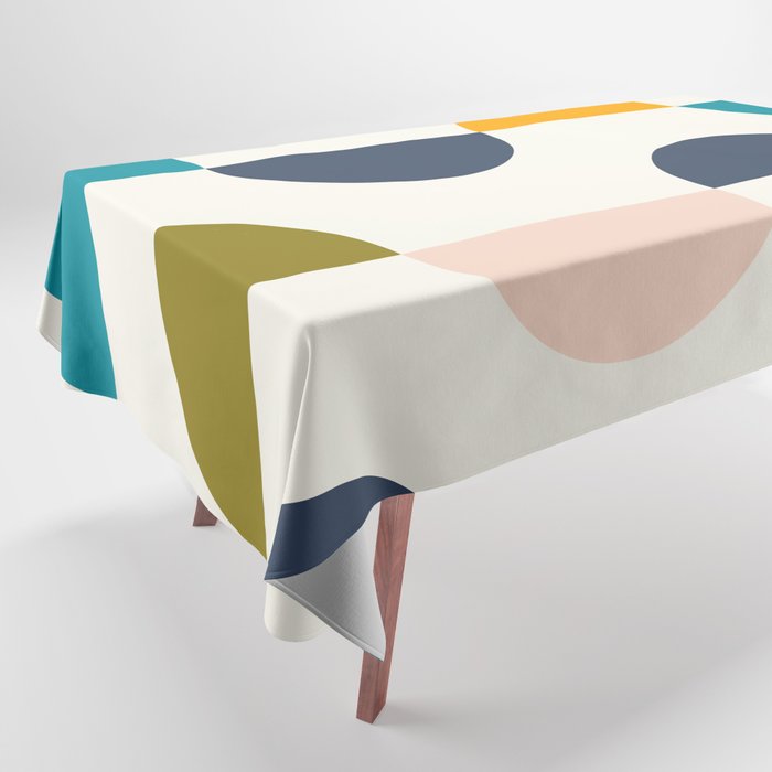Mid Century Modern Geometry 5 Tablecloth Gallery Image 1