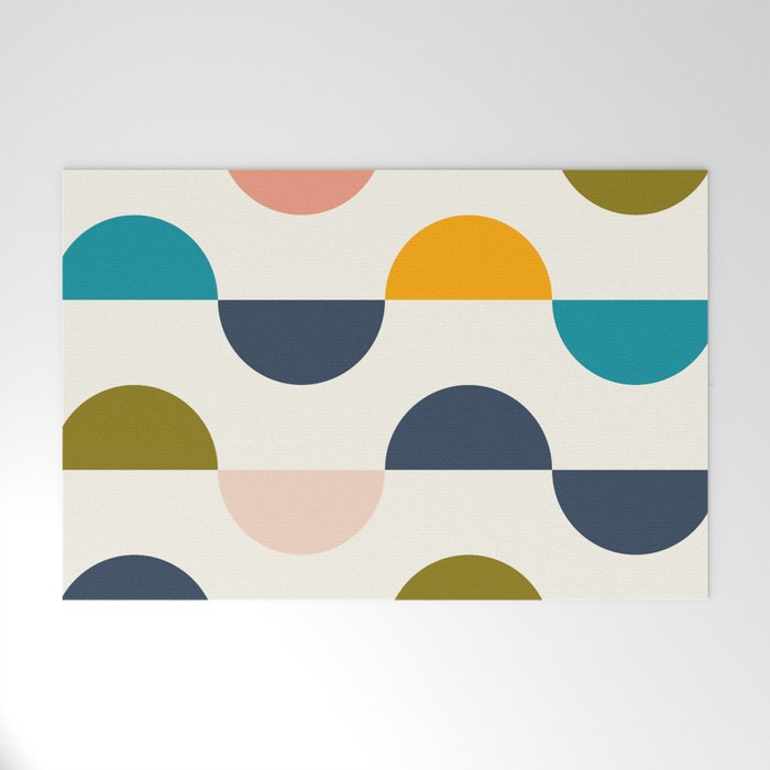 Mid Century Modern Geometry 5 Welcome Mat Gallery Image 1