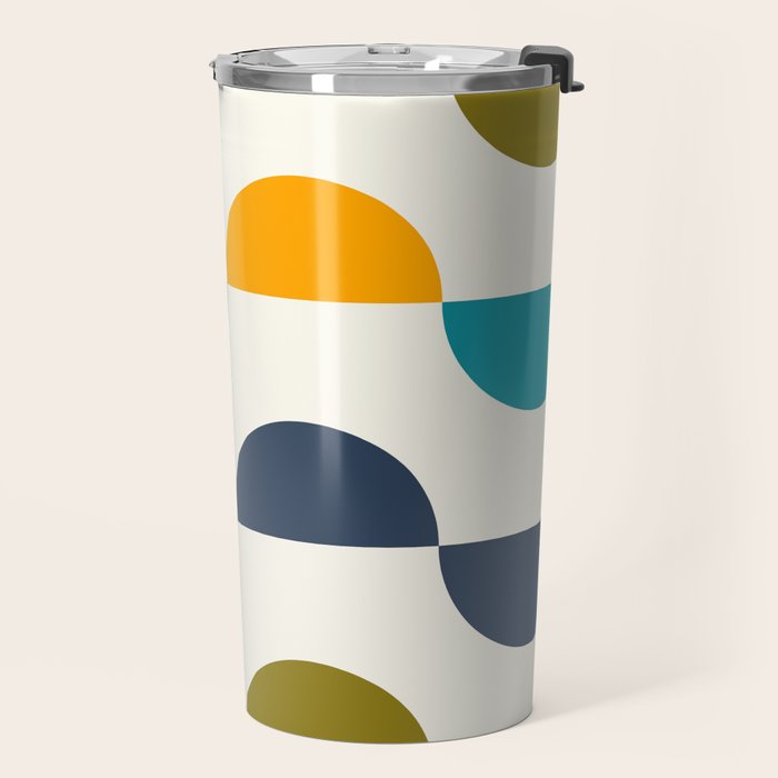 Mid Century Modern Geometry 5 Travel Mug Gallery Image 2
