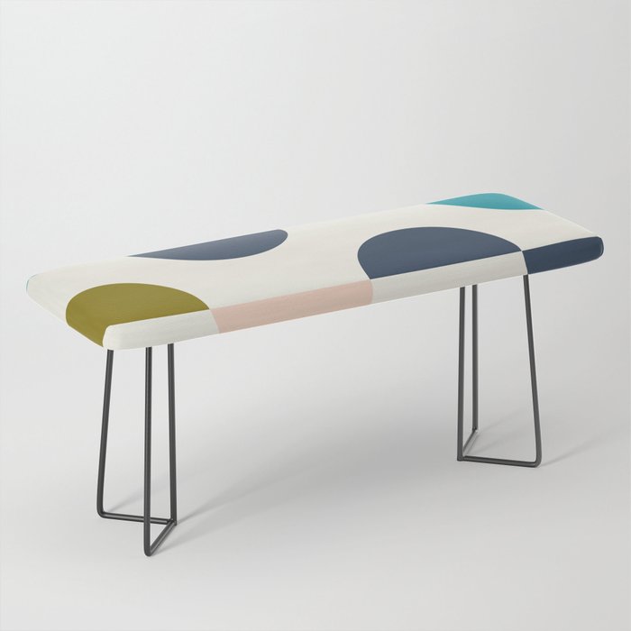 Mid Century Modern Geometry 5 Bench Gallery Image 1