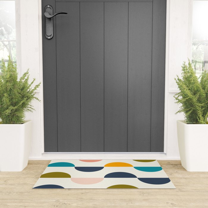 Mid Century Modern Geometry 5 Welcome Mat Gallery Image 3