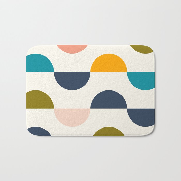 Mid Century Modern Geometry 5 Bath Mat Gallery Image 1