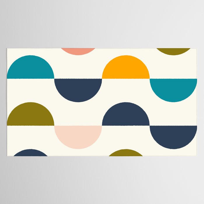Mid Century Modern Geometry 5 Tablecloth Gallery Image 2