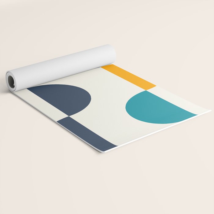 Mid Century Modern Geometry 5 Yoga Mat Gallery Image 2