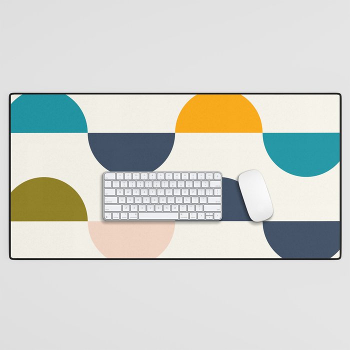 Mid Century Modern Geometry 5 Desk Mat Gallery Image 1