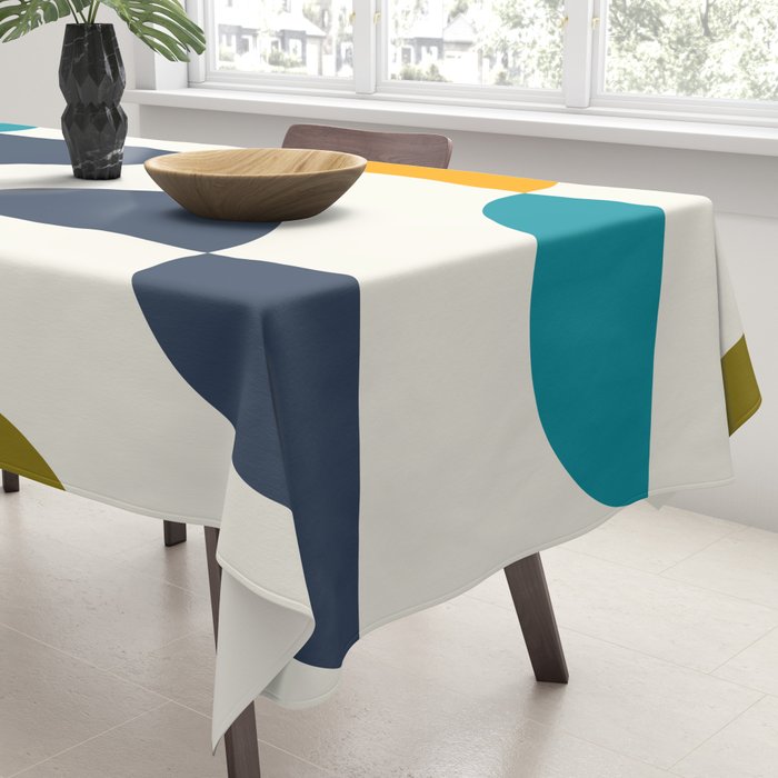 Mid Century Modern Geometry 5 Tablecloth Gallery Image 3