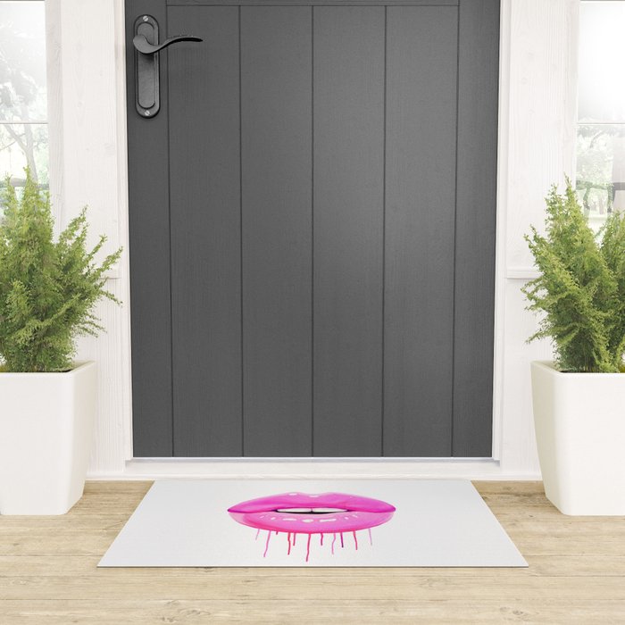 Pink lips Welcome Mat Gallery Image 3