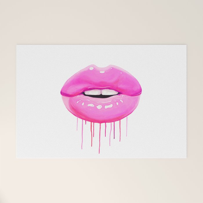 Pink lips Welcome Mat Gallery Image 1