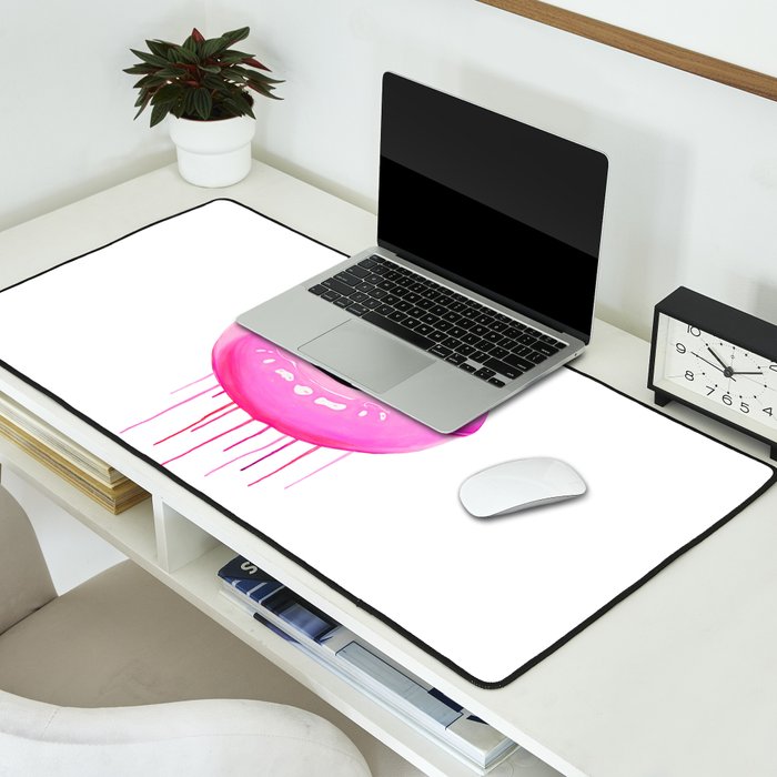 Pink lips Desk Mat Gallery Image 2