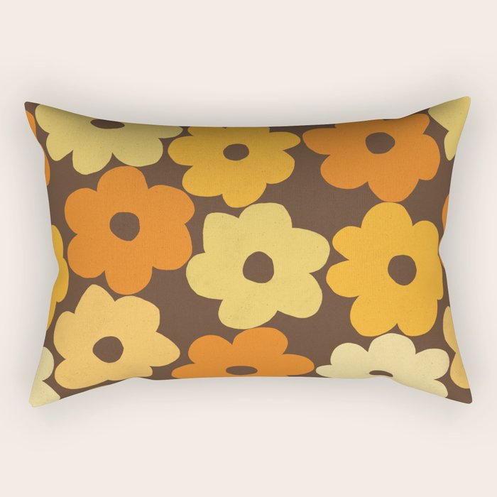 Simple Flower Pattern #2 Rectangular Pillow Gallery Image 2