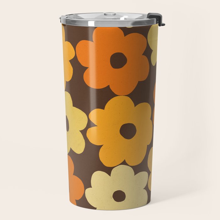 Simple Flower Pattern #2 Travel Mug Gallery Image 2