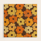 Simple Flower Pattern #2 Wood Wall Art Gallery Image 1