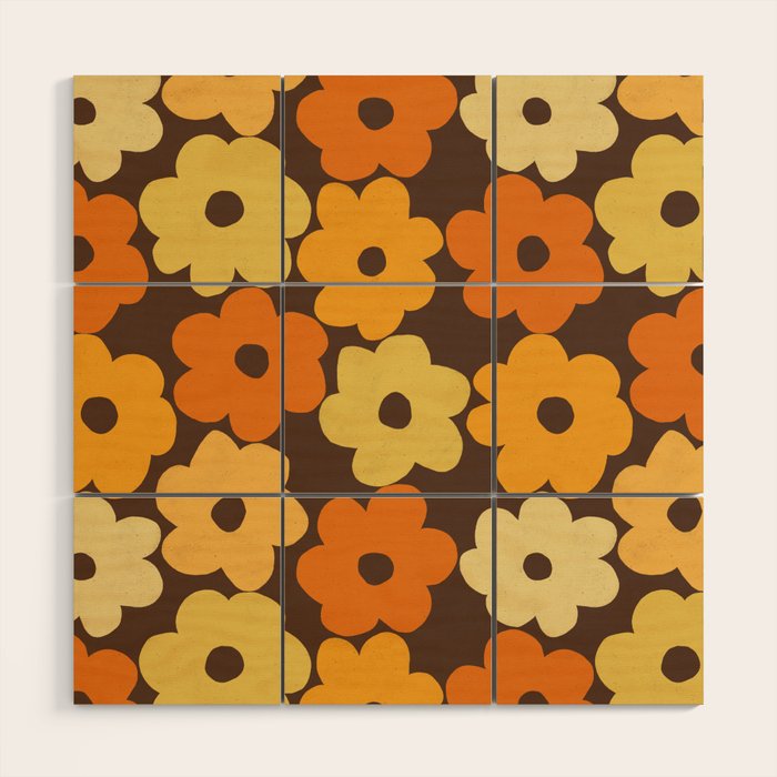 Simple Flower Pattern #2 Wood Wall Art Gallery Image 1