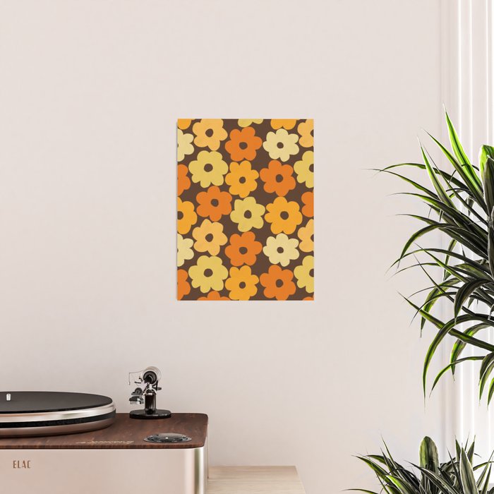 Simple Flower Pattern #2 Poster Gallery Image 2