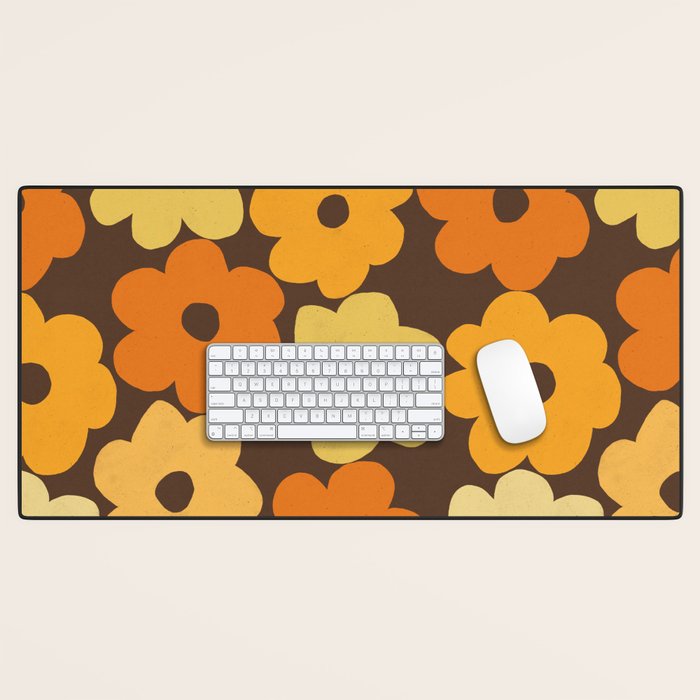 Simple Flower Pattern #2 Desk Mat Gallery Image 1