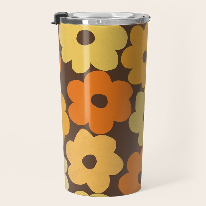 Simple Flower Pattern #2 Travel Mug Gallery Image 3