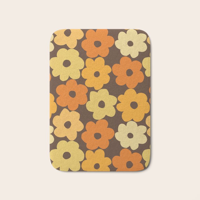 Simple Flower Pattern #2 Bath Mat Gallery Image 1