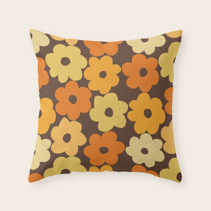 Simple Flower Pattern #2 Throw Pillow Gallery Image 6