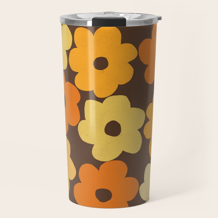 Simple Flower Pattern #2 Travel Mug Gallery Image 1