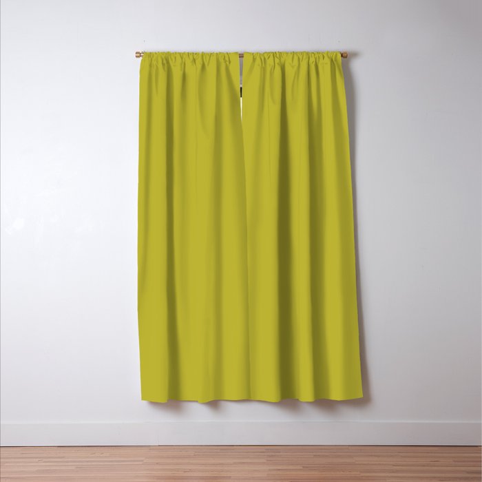 Solid Chartreuse Window Curtain Gallery Image 3