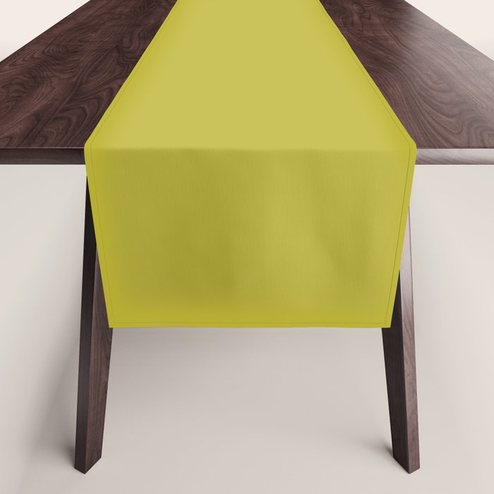Solid Chartreuse Table Runner Gallery Image 1